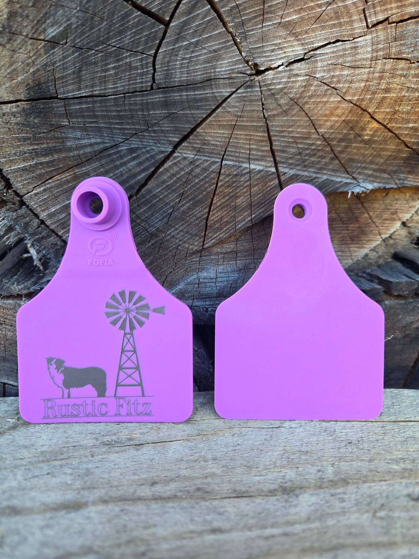 Purple Cattle Tags