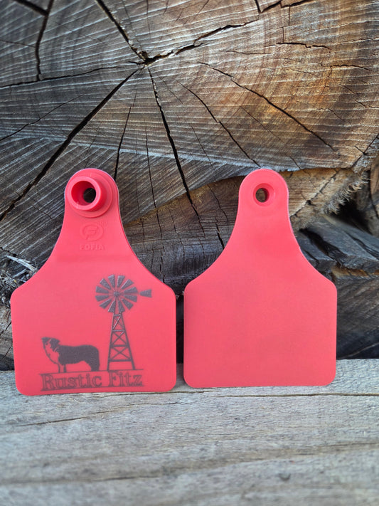 Red Cattle Tags